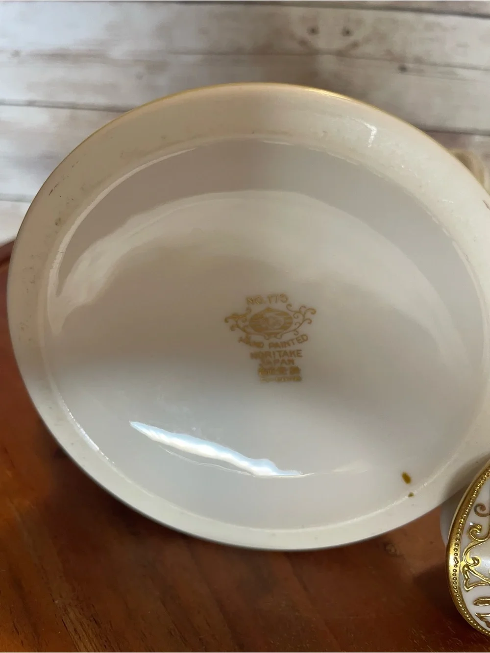 Noritake White Porcelain Coffee Set with Gold Scroll Accents